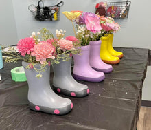 Thursday 04/02/26 5:30pm April Showers Bring May Flowers Ceramic Rainboots