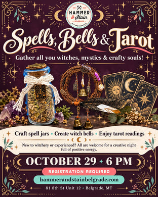 10/29/26 Thursday 6pm-8:30pm Spells, Bells and Tarot