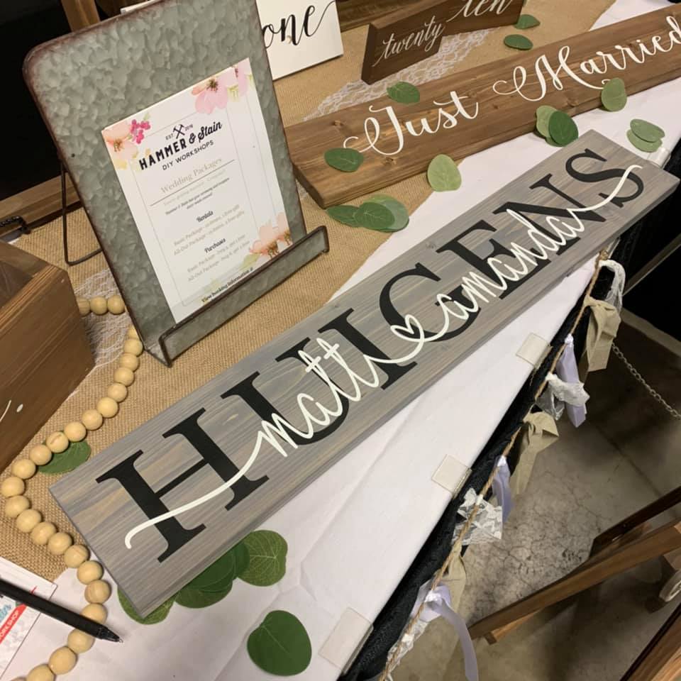 Wedding Sign Rental – Hammer and Stain Belgrade